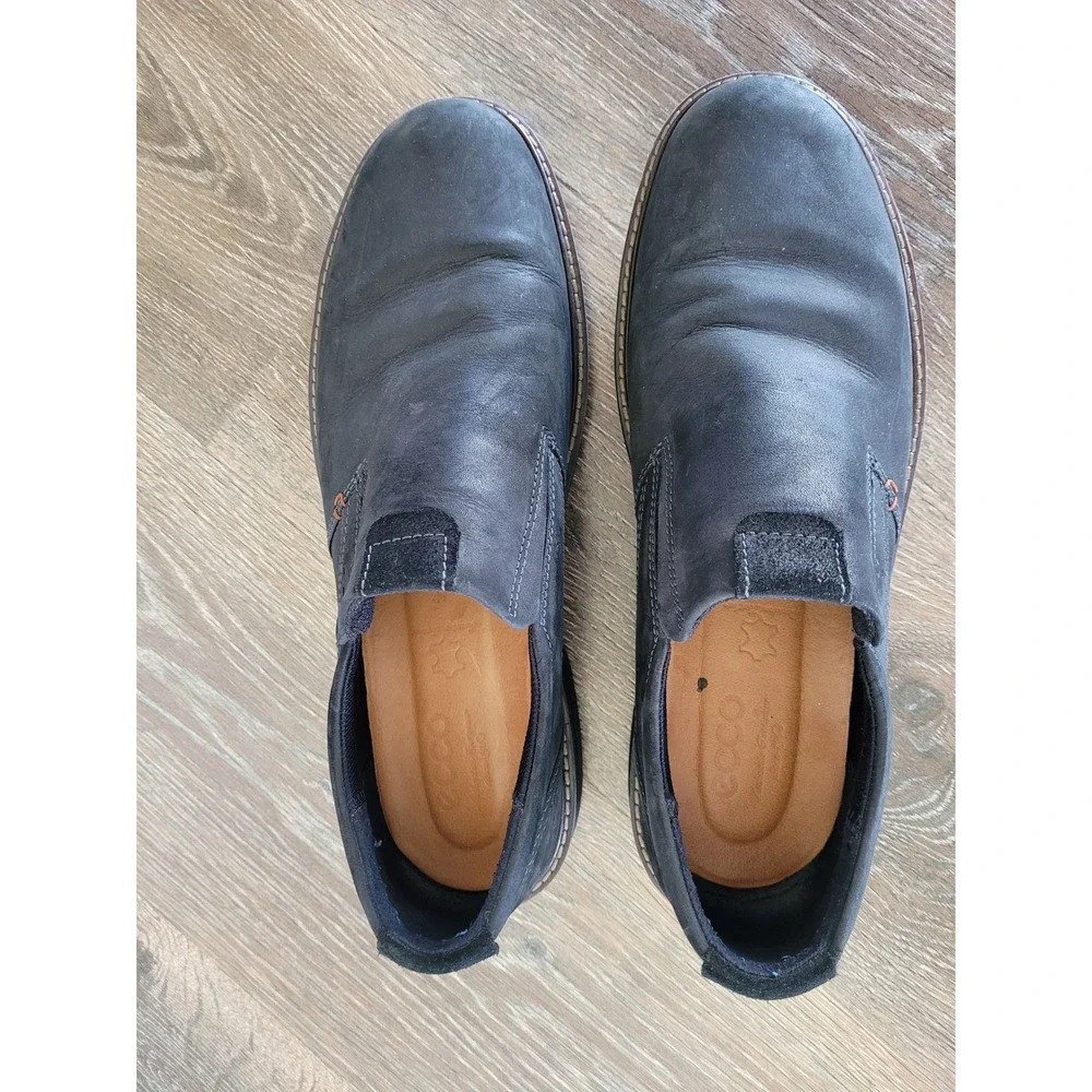 ECCO Mens Fusion Slip On Black Leather Gore-Tex Waterproof Shoes 47 13-13.5‎ #1